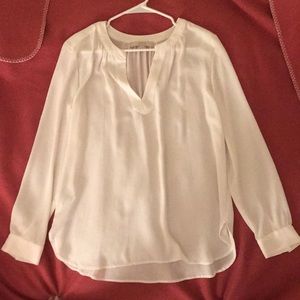 LOFT Sheer white/light cream Blouse